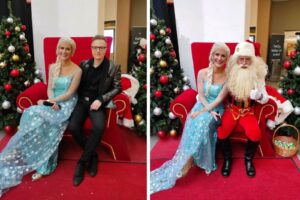 Kaubanduskeskus Eedeni sünnipäevapeol päevajuht Elsa.