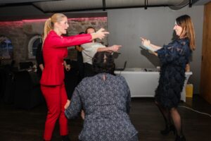 Minu Unistuste Päeva tänuüritusel õhtujuht Margit Järvoja. veebruar 2024