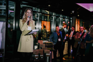 Õhtujuht Margit Järvoja Green Marine üritusel. Fot Grete Raudsepp