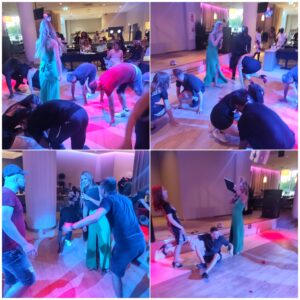 Swappie suvepäevadel õhtujuht Margit Järvoja, suvi 2023. pidu inglise keeles